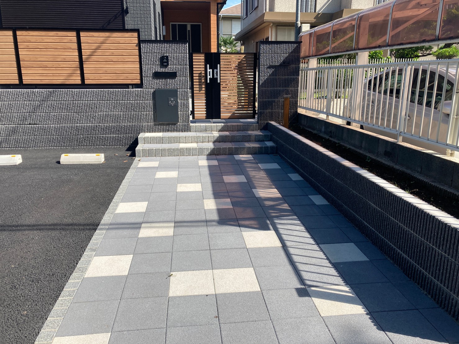 川越市施工事例1 インターロッキング