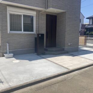 新築外構工事　シンプルかつ機能的なエクステリア